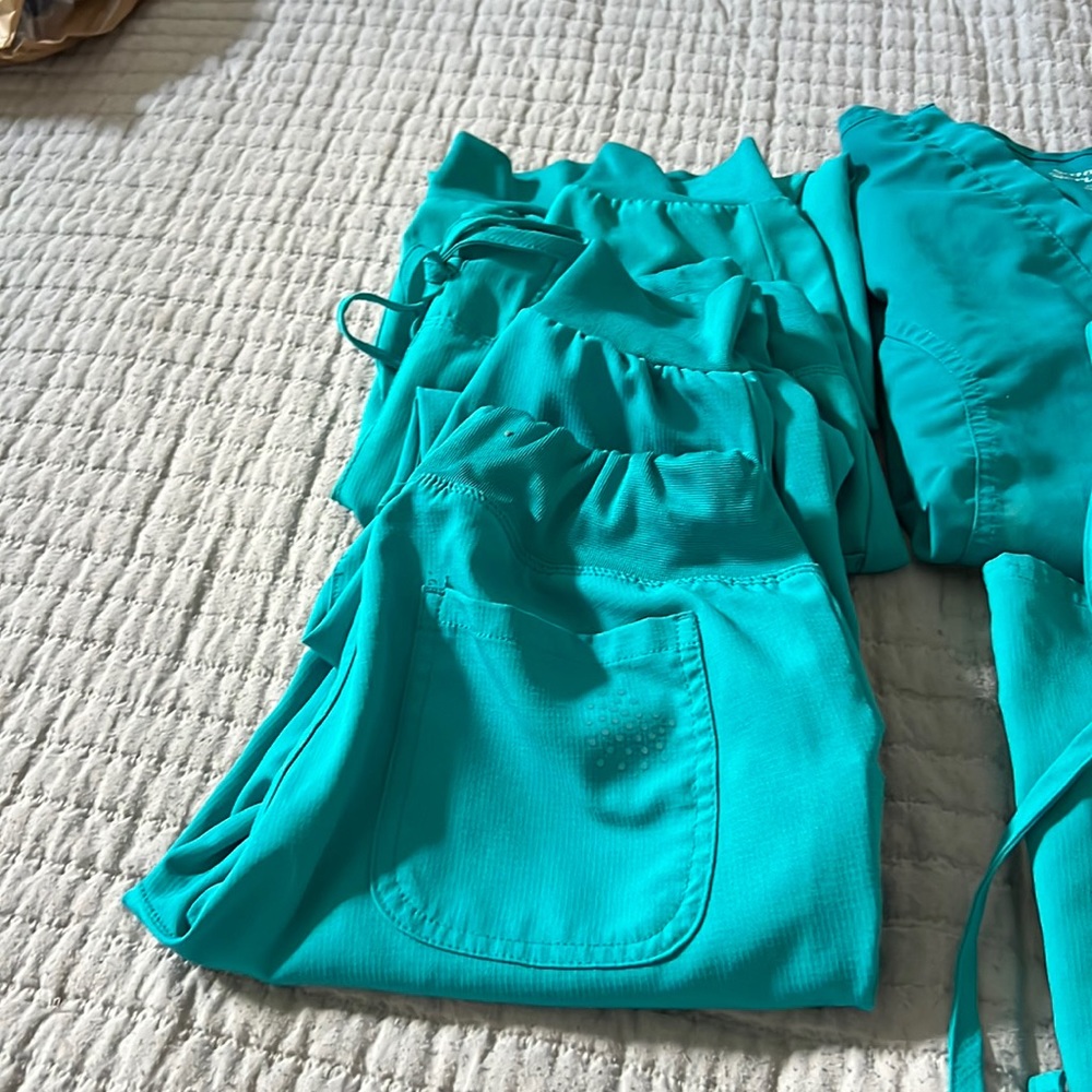 Teal scrubs